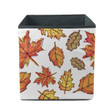 Childish Oil Painting Warm Colors Maple Leaves Pattern Storage Bin Storage Cube