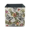 Hand Drawn Of Butterflies And Flowers Boho Style Storage Bin Storage Cube