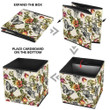 Hand Drawn Of Butterflies And Flowers Boho Style Storage Bin Storage Cube