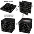 Texture With Cats On Black Background Storage Bin Storage Cube