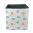 Smiling Sun And Blue Cloud In The Sky Storage Bin Storage Cube
