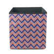 Abstract Red And White Lines Chevron Zigzag Pattern Storage Bin Storage Cube