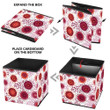 Psychedelic Abstract Design With Doodle Red Heart Dots Storage Bin Storage Cube