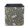 Cartoon Cute Toy Cow And Green Leaves Storage Bin Storage Cube