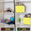 Pixel Style Yellow Sunflowers In The Form Of Square Pattern Storage Bin Storage Cube