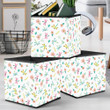 Flowers And Dragonflies In Sweet Color Palette Storage Bin Storage Cube