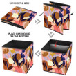 The Color Of Summer With Flower Silhouette Pattern Storage Bin Storage Cube