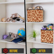 Tan And Brown Giraffe Skin Textured Pattern Storage Bin Storage Cube