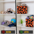 Halloween Spooky Fat Cats On Orange Background Storage Bin Storage Cube