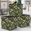 Digital Pixel Dark Green Camouflage Military Textured Storage Bin Storage Cube
