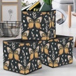 Moth Flower And Leaves Night Butterfly Nature Storage Bin Storage Cube