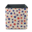 Stylized Icons Of Independence Day Illustration On Yellow Background Storage Bin Storage Cube