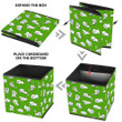 Funny Cats And Dogs On Green Isolated Background Storage Bin Storage Cube
