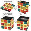 Theme Dachshund In Retro Color Squares Storage Bin Storage Cube