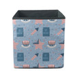 July Cards With Stars Uncle Sam Hats And Fireworks Pattern Storage Bin Storage Cube