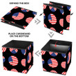 Grunge American Flag In The Shape Of Circle Symbol Pattern Storage Bin Storage Cube