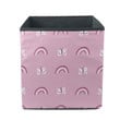 Pink Garden Pattern With Rainbows And Butterflies Storage Bin Storage Cube