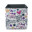 Wild Animals And Leopard With Cute Bunny Face Storage Bin Storage Cube