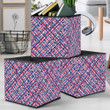 National Flag Colors Striped And Stars Pattern Storage Bin Storage Cube