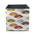 Japan Fans With Flying Dragon And Blooming Cherry Storage Bin Storage Cube