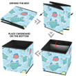 Exotic Red Fish And Turtles On Green Storage Bin Storage Cube