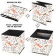 Colorful Dragonfly With Flora On White Storage Bin Storage Cube