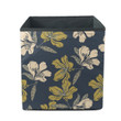 Abstract Elegance Flowers Hand Drawn Pattern Navy Theme Storage Bin Storage Cube