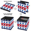Fourth Of July Colorful Stars Collection Striped Pattern Storage Bin Storage Cube