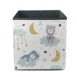 Cute Bear On The Cloud With Sleeping Sun And Star Storage Bin Storage Cube