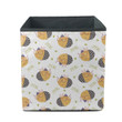 Watercolor Funny Bee Wearing Glasses And Hat Storage Bin Storage Cube
