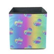 Saturated Abstract Texture For Valentines Day With Rainbow Heart Storage Bin Storage Cube