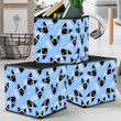 Siamese Cat Face And Decorative Elements On White Storage Bin Storage Cube