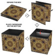 Mandala Ornamental Ethnic With Gold Floral Storage Bin Storage Cube