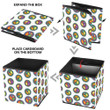 Colorful Pattern Of Peace Symbol Icon On White Background Storage Bin Storage Cube
