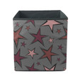 Dark Tones Pastel Pink Red Stars Drawn By Hand Storage Bin Storage Cube