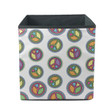 Colorful Pattern Of Peace Symbol Icon On White Background Storage Bin Storage Cube
