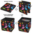 Funny Cartoon Dragon Characters On Black Background Storage Bin Storage Cube