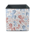 Blue And Light Red Little Horse With Clouds Storage Bin Storage Cube