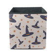 Happy Halloween Witch Hat And Stars Repeat Pattern Storage Bin Storage Cube