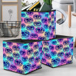Retro Abstract Background With Eyes And Stars Hand Drawn Pattern Storage Bin Storage Cube