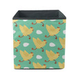 Funny Chicken Running Fastly And Egg Storage Bin Storage Cube