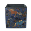 Brown Horses With Colored Manes And Tails Storage Bin Storage Cube