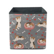 Beagle Dogs Red Hearts And Bones Storage Bin Storage Cube