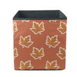 Isolated Autumn Maple Leaves On Red Background Storage Bin Storage Cube