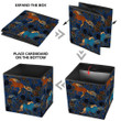 Brown Horses With Colored Manes And Tails Storage Bin Storage Cube