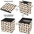 Pattern Of Hand Drawn Autumn Leaves Silhouette And Abstract Dots Storage Bin Storage Cube