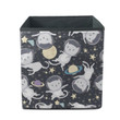Fun Astronaut Cat In Space Cartoon Charters Storage Bin Storage Cube
