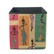 Colorblocks Background With Beautiful African Women And Vases Storage Bin Storage Cube