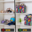 Tribal Style Geometric Colorful African Cats Storage Bin Storage Cube