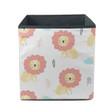 Cute Lion With Leaves Cloud And Sun Storage Bin Storage Cube